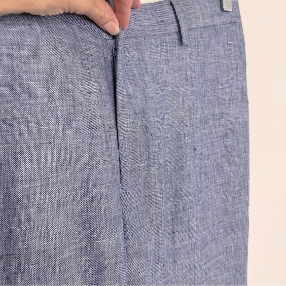 Murano Baird McNutt Linen Alex Slim Fit Flat Front Dress Pants Mens wedding - Picture 4 of 9